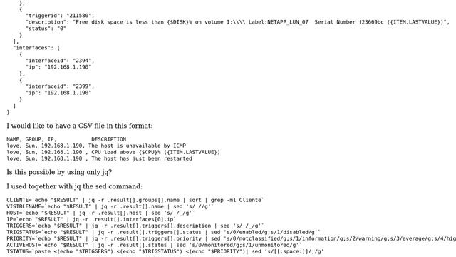 Unix & Linux: jq: building a filter for csv output смотреть онлайн