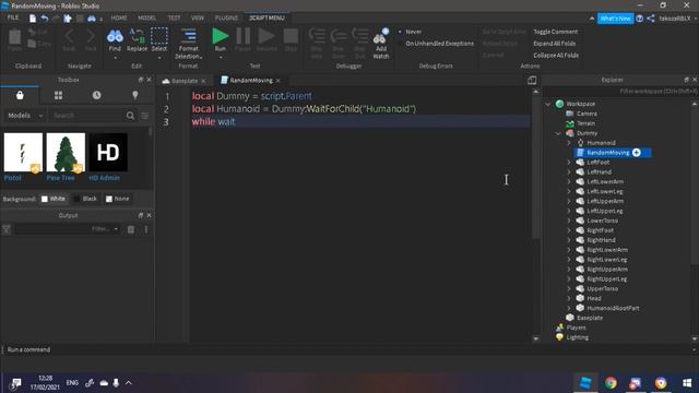 Roblox Studio - How to make a randomly moving Ai смотреть онлайн