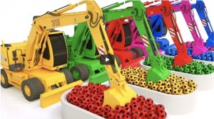 Учим цвета - ТРАКТОР / машинки / шарики | Детское развивающее видео, СБОРНИК - 11 мин | Мультик для