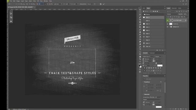 Chalk Photoshop Styles | Tutorial смотреть онлайн