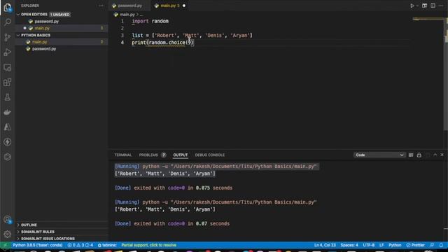Python - Lists and a Password Generator | By a Kid For Kids | Using import.choice() смотреть онлайн