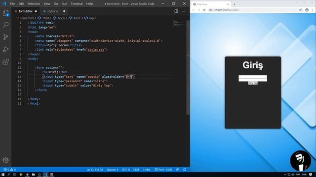 Animasyonlu Üye Giriş Formu Nasıl Yapılır ? - HTML + CSS + JS смотреть онлайн