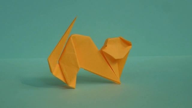 Оригами кошка из бумаги. смотреть онлайн
