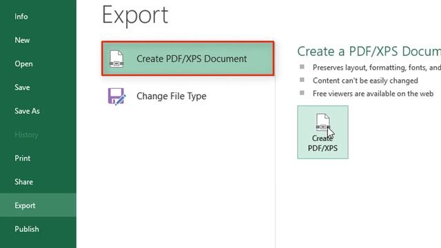 File Menu Share, Export, Publish and Close Tab (Excel) смотреть онлайн