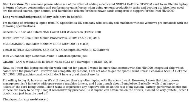 Ubuntu: Effect of using dedicated NVidia card instead of Intel HD4000 смотреть онлайн