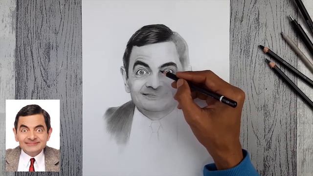 How to draw Mr Bean |Timelapse смотреть онлайн
