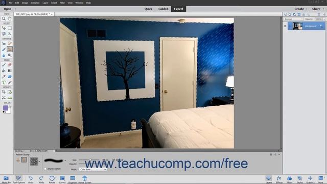 Photoshop Elements 2020 Tutorial The Pattern Stamp Tool Adobe Training смотреть онлайн