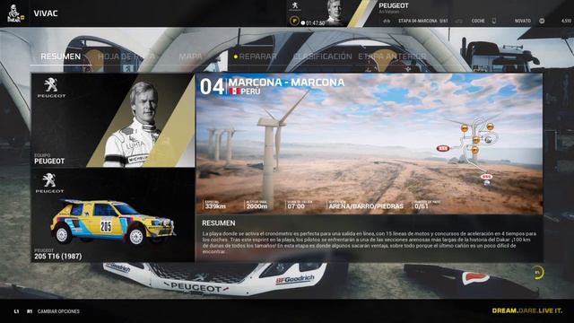 Dakar 2018 PS4 " Ari Vatanen Peugeot 205 t16 (03) " смотреть онлайн