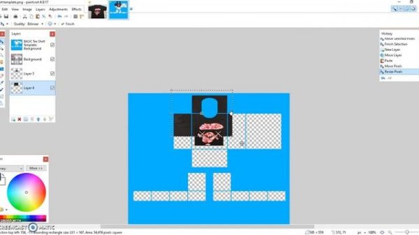 How to create a roblox t-shirt