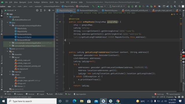 Part#10 Restaurant App in Android Studio with Google Map api Integration ,Android app development смотреть онлайн