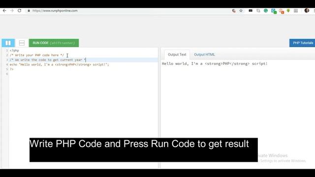 Get Current Year in PHP смотреть онлайн
