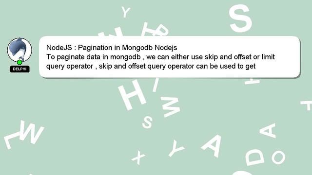 NodeJS : Pagination in Mongodb Nodejs смотреть онлайн