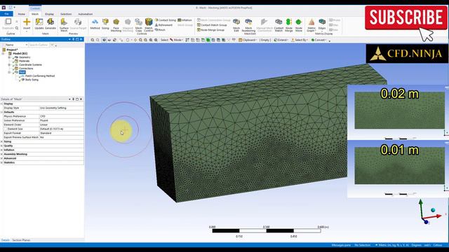 ✅ Ansys Meshing Tutorial 06 - Body of Influence (Mesh Sizing) смотреть онлайн