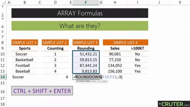 Excel Array Formulas: Intro - What are they? смотреть онлайн