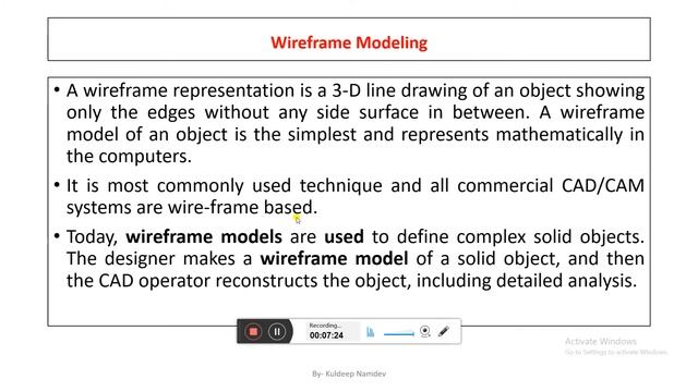 10. Wire-frame, Surface & Solid modeling смотреть онлайн