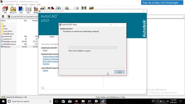 How to install Auto Cad 2007 32 & 64 BIT by Engr zia ul islam смотреть онлайн
