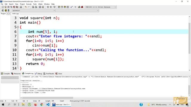 Passing Individual Array Element to Function in C++(Urdu/Hindi) смотреть онлайн