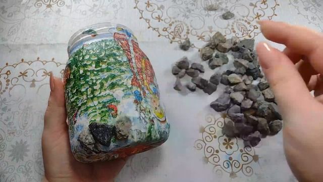 Простой декор стеклянной банки! смотреть онлайн