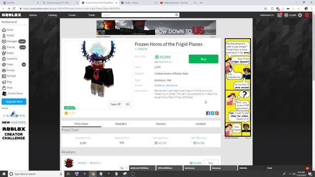 ROBLOX MESSED UP ON FROZEN HORNS! (ROBLOX BLACK FRIDAY) смотреть онлайн