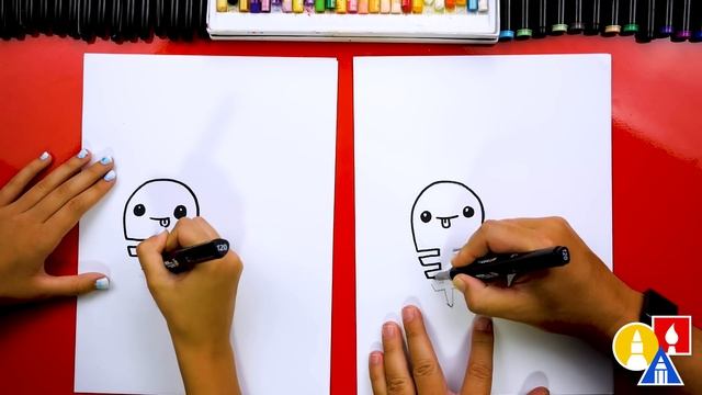 How To Draw A Ghost Bunny And Skeleton Carrot смотреть онлайн