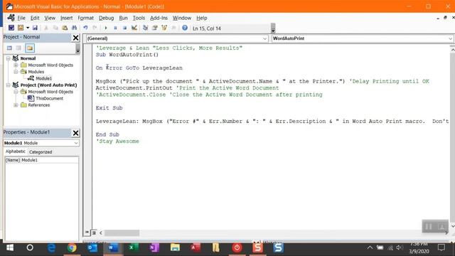 Word Auto Print - Macro Instructions смотреть онлайн