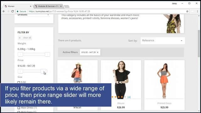 Price range slider module for prestashop 1.7's faceted search module смотреть онлайн