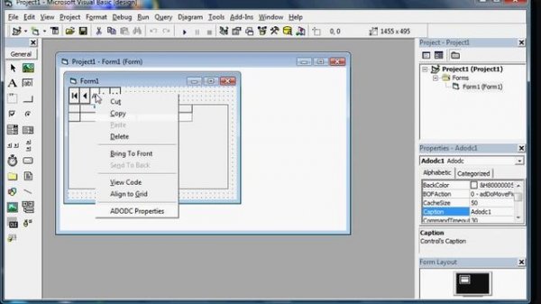 visual basic 6.0 create & connect database to your program without coding.avi