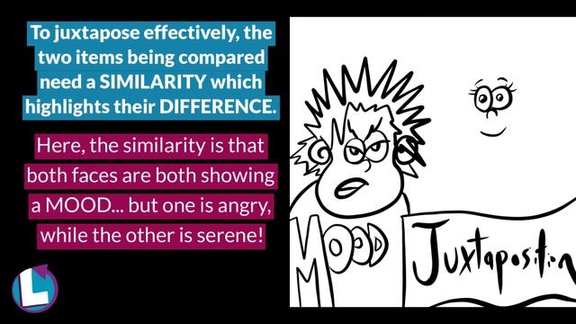 What is Juxtaposition? Cartoon Definition and Examples смотреть онлайн