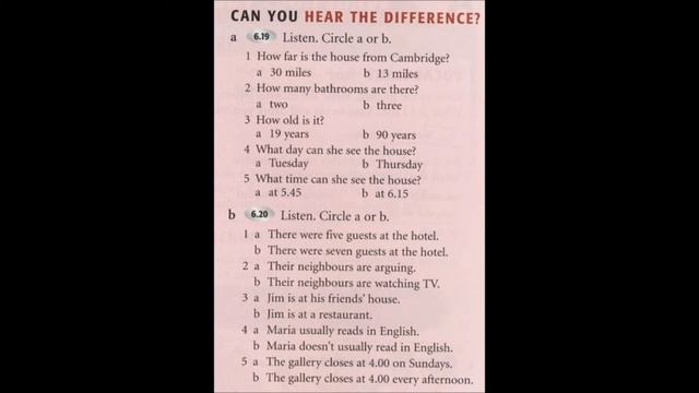 English Listening Test 1 - CEFR A1 - A2 / Beginner Level