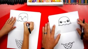 How To Draw An Ice Cream Tower (Folding Surprise)