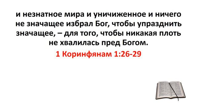 Библия, Новый Завет. 1 Коринфянам 1:26-29 смотреть онлайн