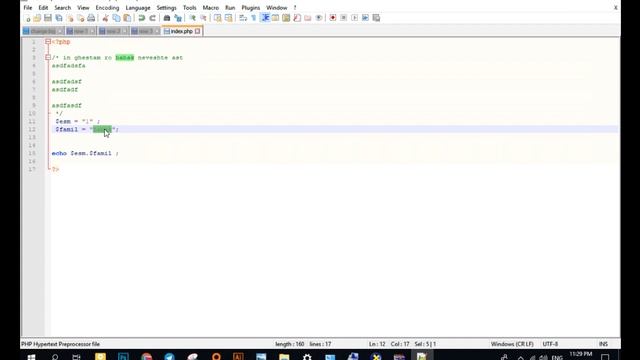 php 002 variable and echo смотреть онлайн