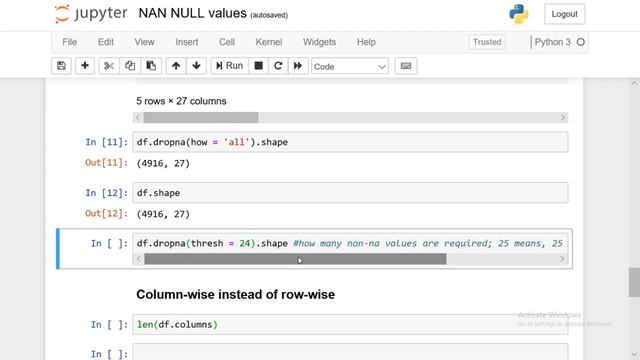Python Data Analysis | Data Science Tutorials #6 NAN Null Values смотреть онлайн