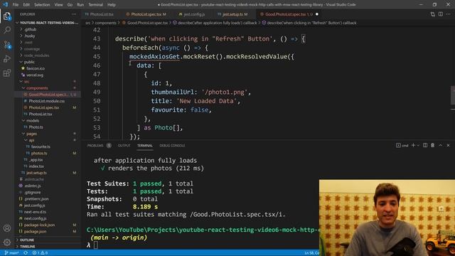 Mock HTTP calls using Fetch or Axios - Mock Service Worker - React.js Testing Tutorial #6 смотреть онлайн