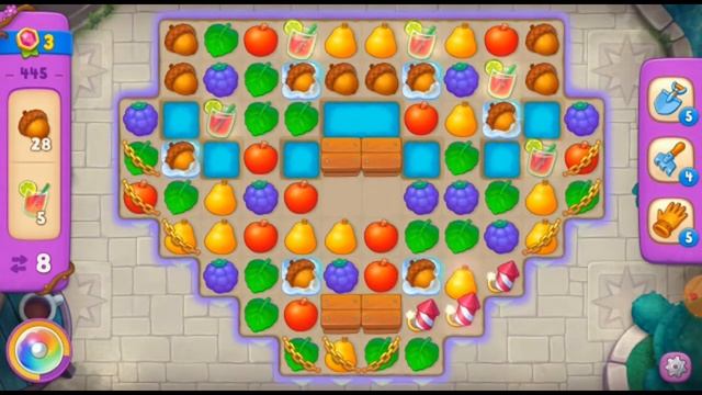 Gardenscapes Level 445 - No Boosters смотреть онлайн