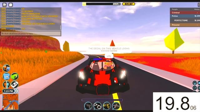 SPEED TEST OF BOLIDE|SEASON 6 LEVEL 10|ROBLOX (JAILBREAk) смотреть онлайн