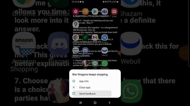 war dragons crashing after update note 9 смотреть онлайн
