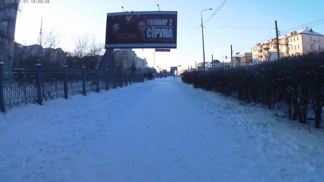 01.01.2023 г. Первый зимний выезд в этом году по городу Улан-Удэ на Фэтбайке. смотреть онлайн