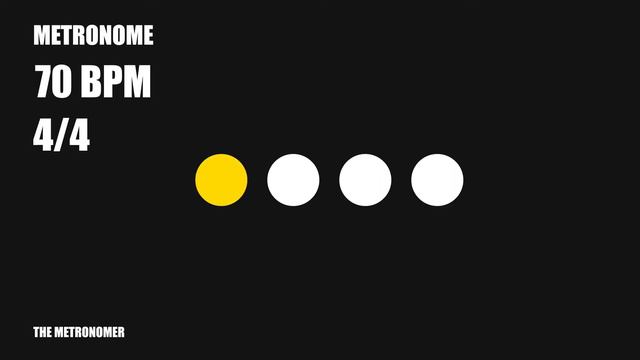 70 BPM Metronome 4/4 Time Signature смотреть онлайн