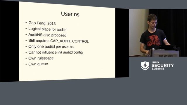 Current State of Kernel Audit and Linux Namespaces, Looking Ahead to Containers смотреть онлайн