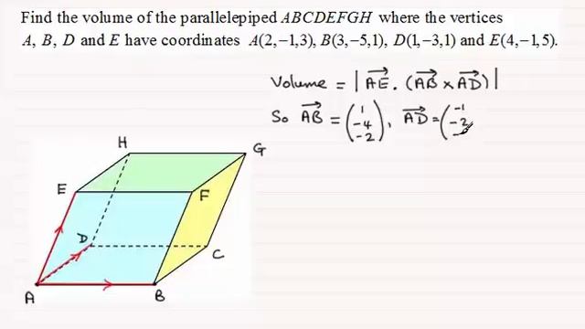 Volume of a Parallelepiped (Example) : ExamSolutions Maths Revision смотреть онлайн