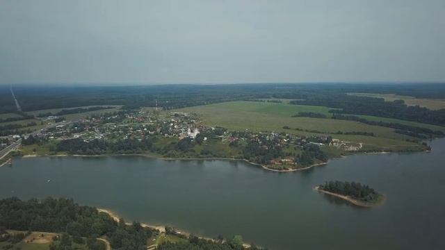 Река Якоть. Село Жестылево. Дмитровский район. DJI Mavic Pro. Аэросъемка. смотреть онлайн