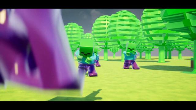 LEGO MINECRAFT Steve Fights Zombies смотреть онлайн