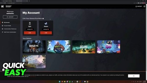 How To Link DBD Epic Games to Steam (EASY!)