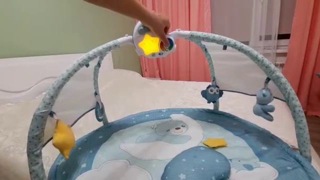 Обзор развивающего коврика 3в1 "Enjoy Colors Gym" голубой 0+ (Chicco, Италия) смотреть онлайн