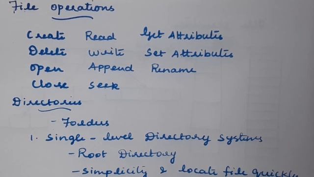 File attributes | File Operations | Directory-Introduction | Directory Structure & their operations смотреть онлайн