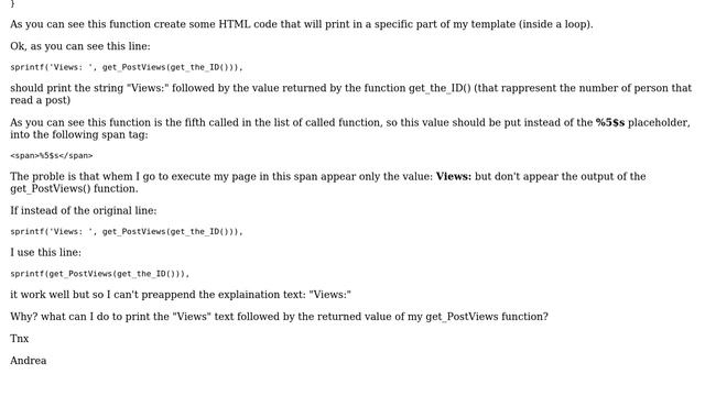Wordpress: Some problems calling a function into sprintf() inside functions.php template file смотреть онлайн