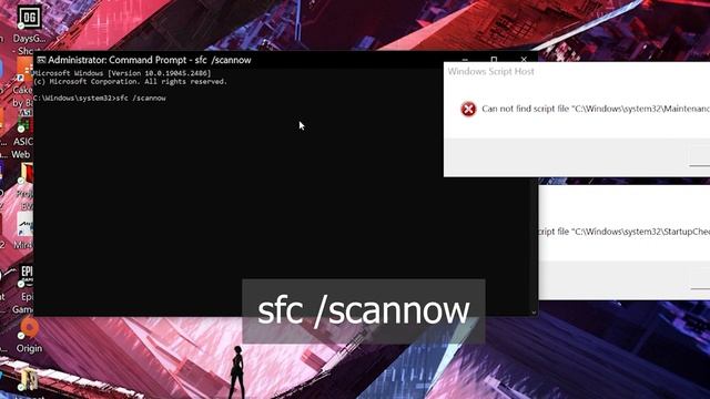 Fix Cannot find Script File Maintenance.vbs + Startpcheck.vbs смотреть онлайн