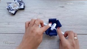 Шикарный комплект в школу / Резинки и Галстук - Жабо / Мастер Класс / DIY Ribbon bow