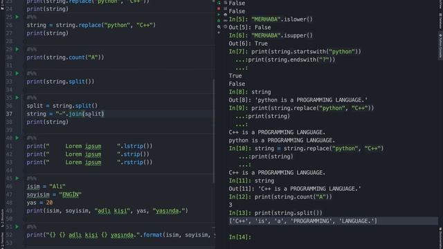 7- Python 3'teki Karakter Dizilerinin Metotları смотреть онлайн